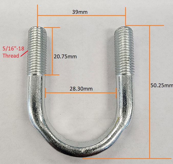 FORGED U-BOLTS PAIR           SUITS 1-1/8" CAP