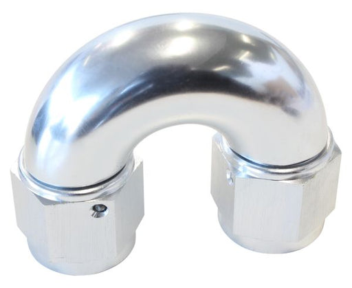 -8AN 180 DEG SWIVEL COUPLER   SILVER BILLET FULL FLOW 1 PIEC