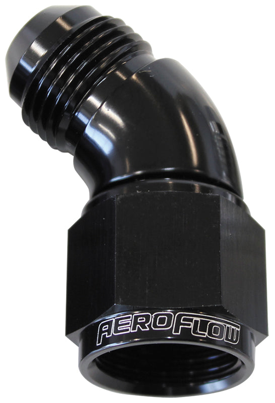 45 DEG FEMALE - MALE -8AN     BLACK FULL FLOW