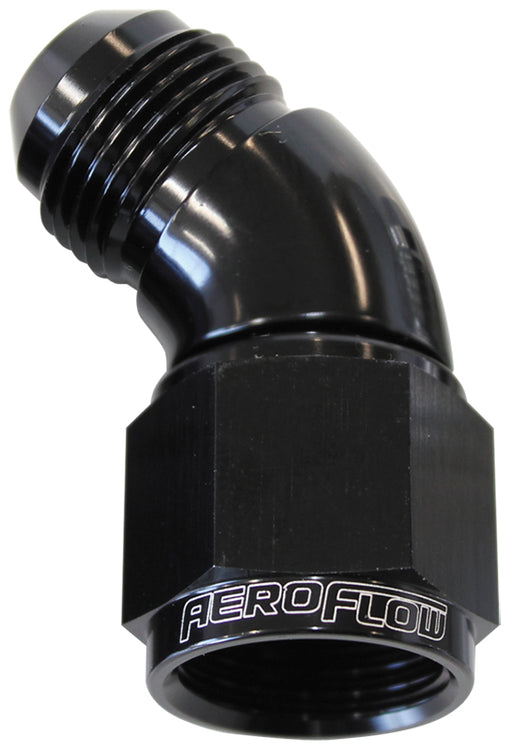 45 DEG FEMALE - MALE -8AN     BLACK FULL FLOW