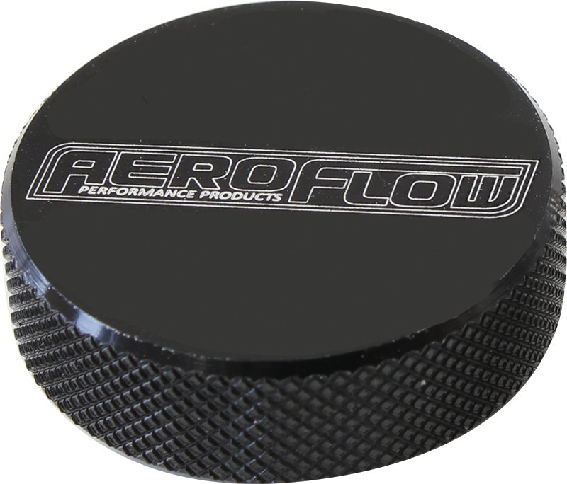 TALL AIR CLEAN NUT 1/4" BLACK FEMALE THREAD 1/4" UNC