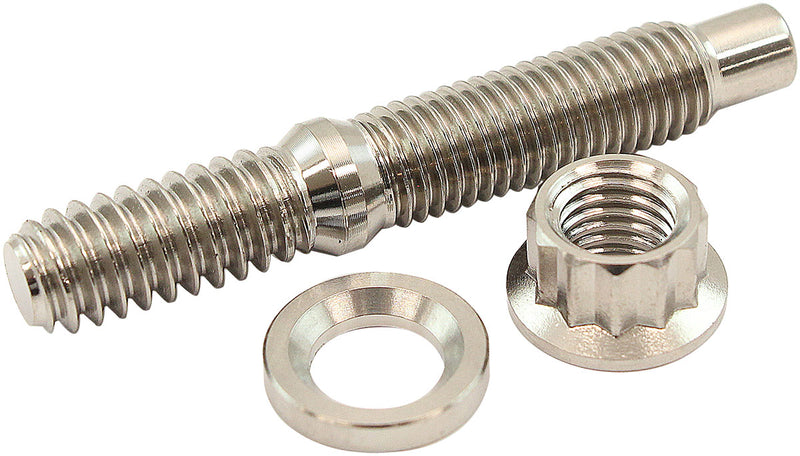 1/4" TITANIUM STUD WASHER NUT KIT 1/4-24 NUT 1/4-20 BOLT    HEADER Aeroflow - AF 55-3000