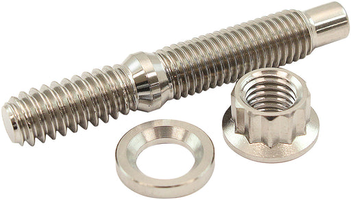 1/4" TITANIUM STUD WASHER NUT KIT 1/4-24 NUT 1/4-20 BOLT    HEADER Aeroflow - AF 55-3000