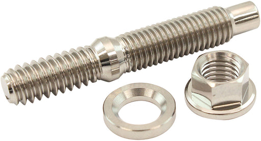 1/4" TITANIUM STUD WASHER HEX NUT KIT 1/4-24 NUT 1/4-20 BOLTHEADER Aeroflow - AF 55-3005