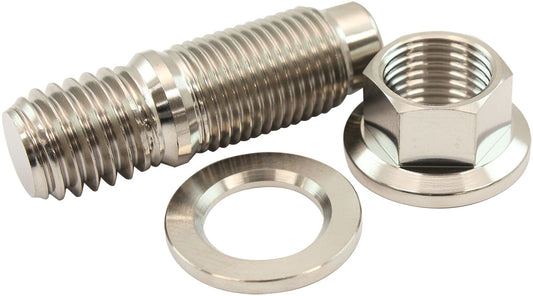 1/2" TITANIUM STUD WASHER HEX NUT KIT 1/2-20 NUT 1/2-13 BOLTHEADER Aeroflow - AF 55-3009
