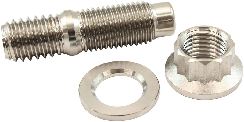 7/16" TITANIUM STUD WASHER NUTKIT 7/16-20 NUT 7/16-14 BOLT  HEADER Aeroflow - AF 55-3010