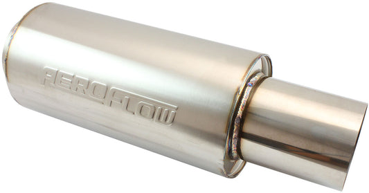 3.5" ROUND MUFFLER CENTRE     18" LENGTH 6" DIA 5" TIP S/S