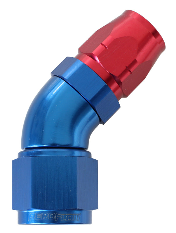 STEPPED 45 DEG HOSEEND -6 HOSETO -8AN REDUCER HOSE END BLUE Default Title