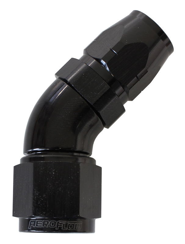 STEPPED 45 DEG HOSEEND -6 HOSETO -8AN REDUCER HOSE END BLACK Default Title