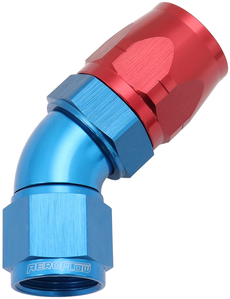 STEPPED 45 DEG HOSEEND -12 HOSTO -10AN EXPANDER HOSE END BLU