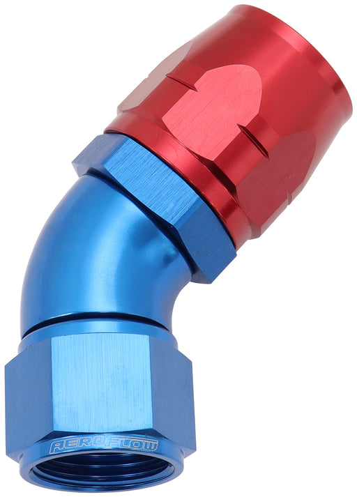 STEPPED 45 DEG HOSEEND -16 HOSTO -12AN EXPANDER HOSE END BLU