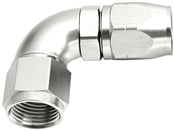 ALLOY 90 DEG HOSE END -4AN    SILVER CUTTER STYLE FULL FLOW Default Title