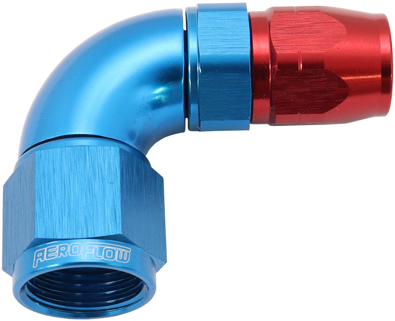 STEPPED 90 DEG HOSEEND -6 HOSETO -8AN REDUCER HOSE END BLUE