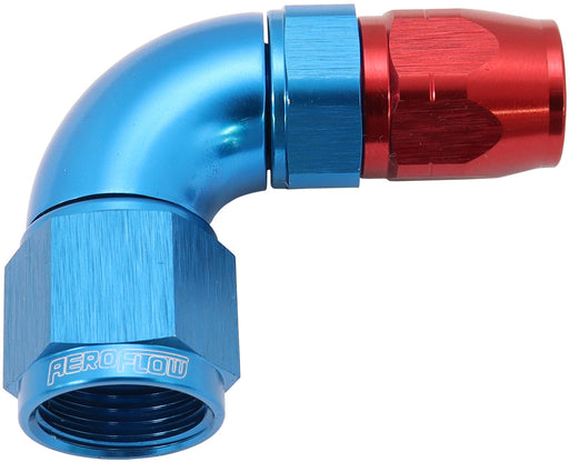 STEPPED 90 DEG HOSEEND -6 HOSETO -8AN REDUCER HOSE END BLUE
