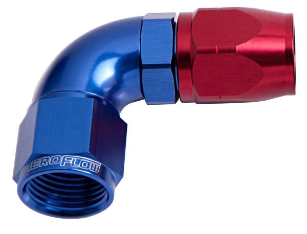 ALLOY 90 DEG HOSE END -6AN    BLUE CUTTER STYLE FULL 25pk