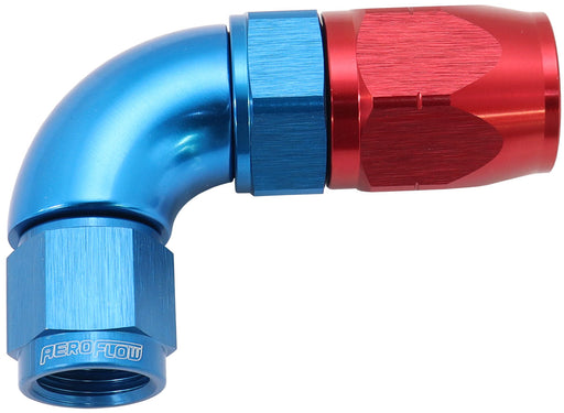 STEPPED 90 DEG HOSEEND -8 HOSETO -6AN EXPANDER HOSE END BLU