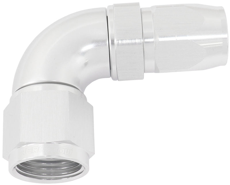 STEPPED 90 DEG HOSEEND -8 HOSETO -10AN REDUCER HOSE END SILV