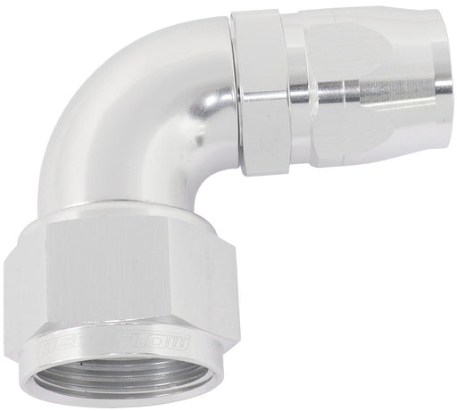 STEPPED 90 DEG FEMALE -16 AN  TO -12AN REDUCER HOSE END SILV