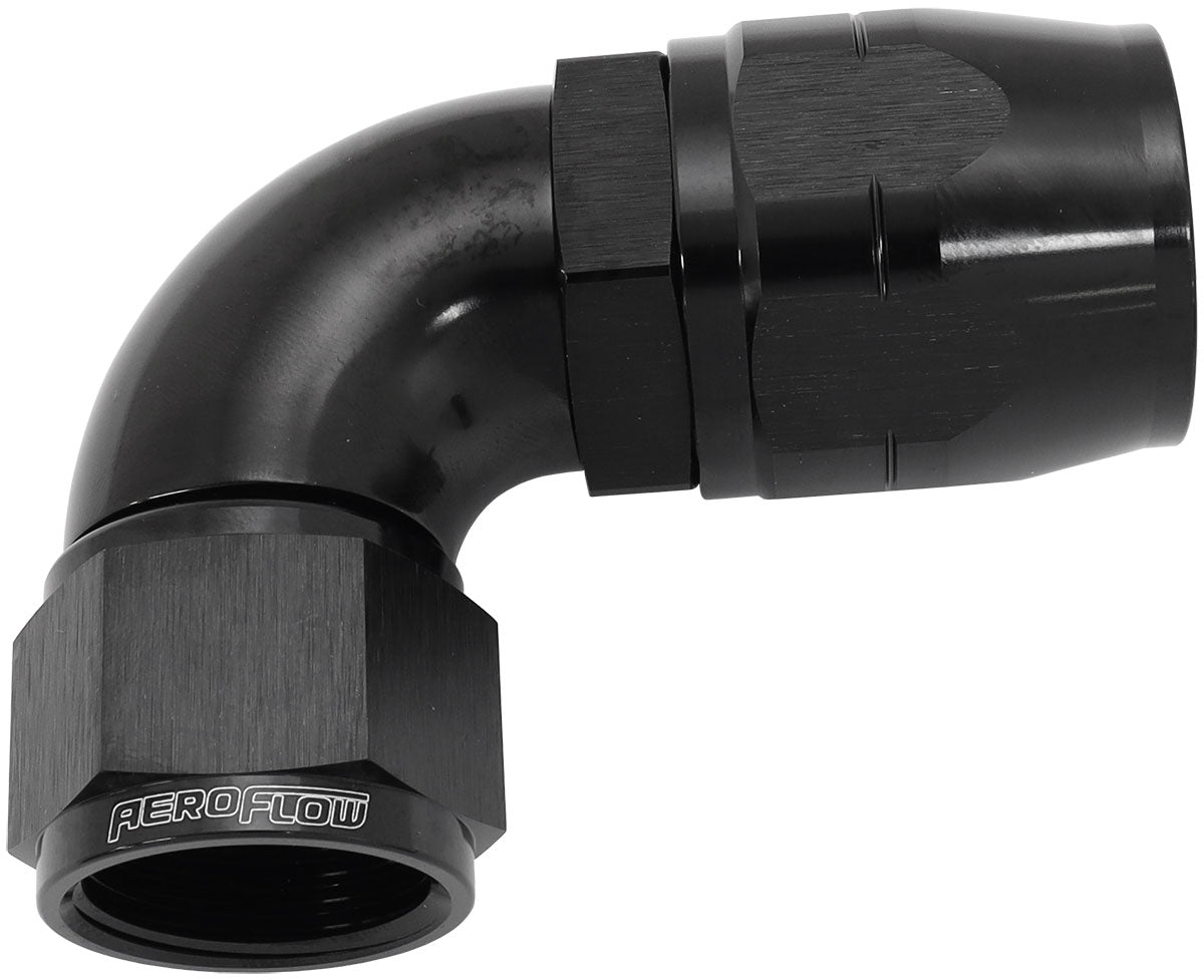 STEPPED 90 DEG FEMALE -12 HOSETO -16AN EXPANDER HOSE END BLA