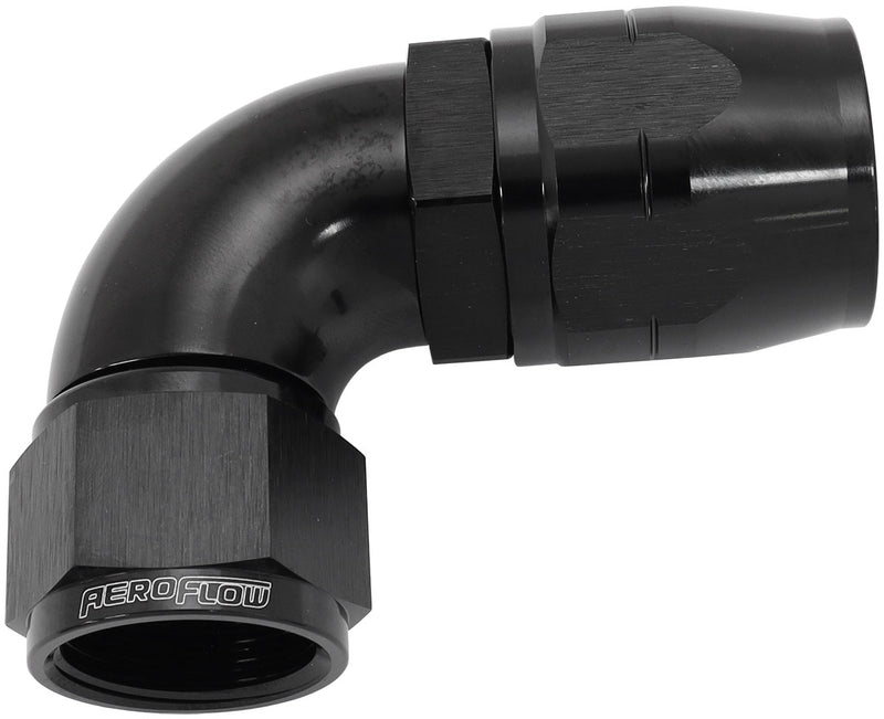 STEPPED 90 DEG FEMALE -12 HOSETO -16AN EXPANDER HOSE END BLA