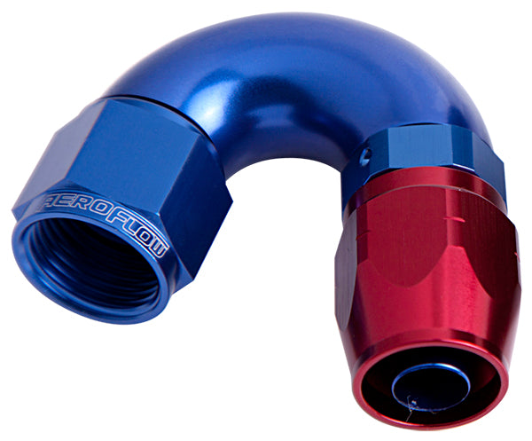 ALLOY 150 DEG HOSE END -4AN   BLUE CUTTER STYLE FULL FLOW