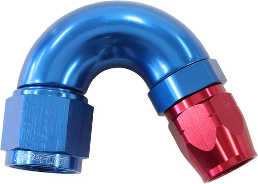 STEPPED 150 DEG HOSEEND -6 HOSTO -8AN REDUCER HOSE END BLUE