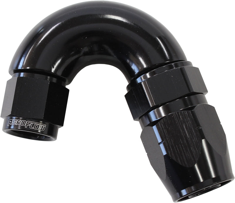 STEPPED 150 DEG HOSEEND -8 HOSTO -6AN EXPANDER HOSE END BLAC
