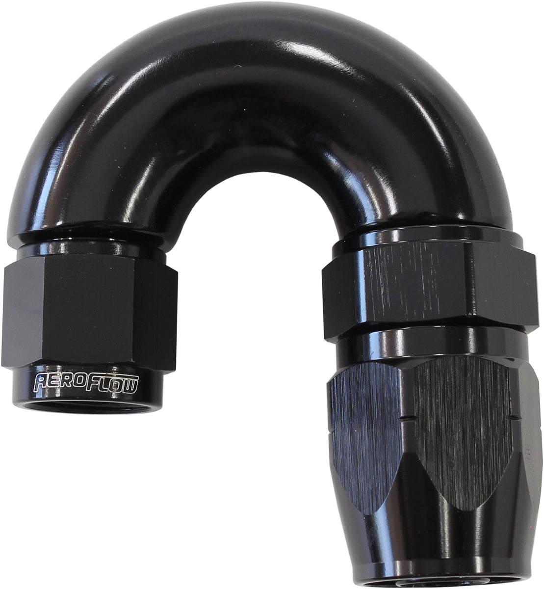 STEPPED 180 DEG HOSEEND -8 HOSTO -6AN REDUCER HOSE END BLACK Default Title