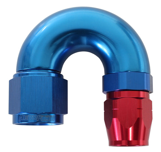 STEPPED 180 DEG HOSEEND 16 HOSTO -12AN REDUCER HOSE END BLUE