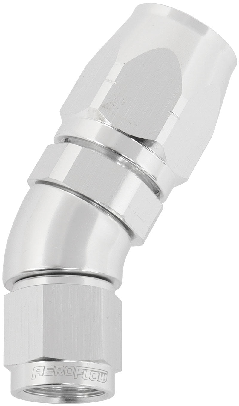 ALLOY 30 DEG HOSE END -8 HOSE TO -6AN EXPANDER HOSE END SILV