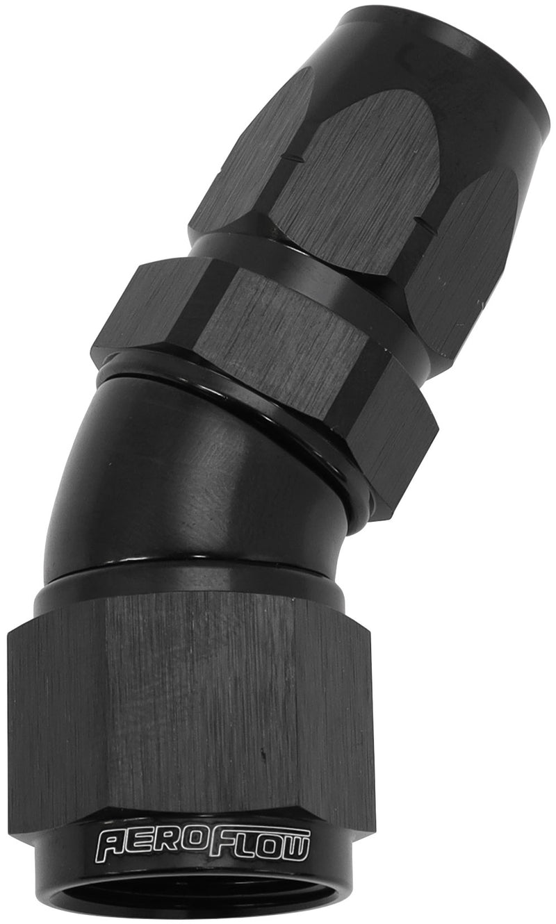 ALLOY 30 DEG HOSE END -8 HOSE TO -10AN REDUCER HOSE END BLAC