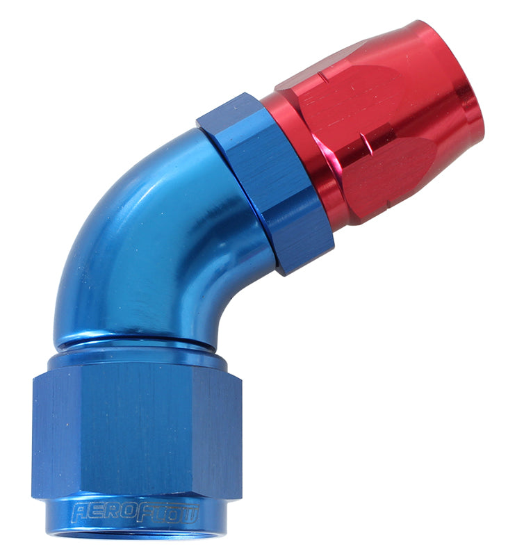 ALLOY 60 DEG HOSE END -6 HOSE TO -8 REDUCER HOSE END BLUE Default Title