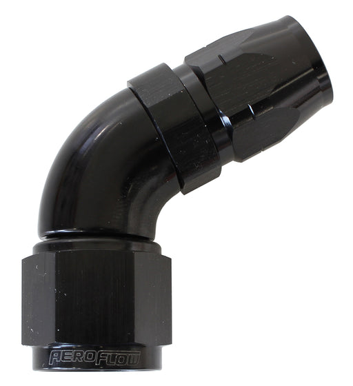 ALLOY 60 DEG HOSE END -6 HOSE TO -8 REDUCER HOSE END BLACK