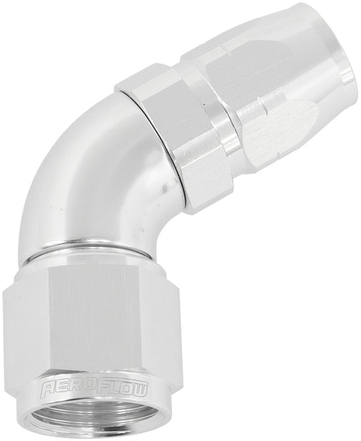 ALLOY 60 DEG HOSE END -6 HOSE TO -8 REDUCER HOSE END SILVER