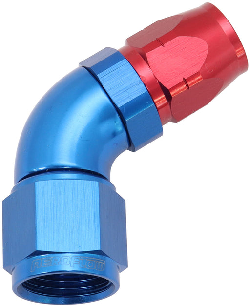 ALLOY 60 DEG HOSE END -6 HOSE TO -8 REDUCER HOSE END BLUE