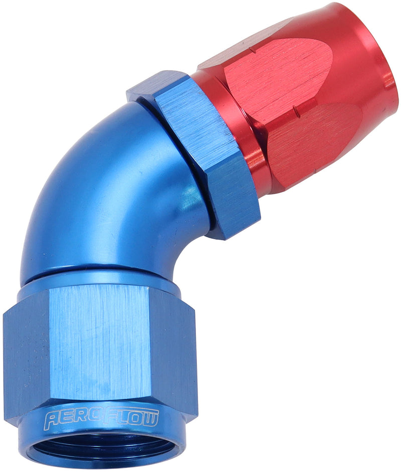 ALLOY 60 DEG HOSE END -8 HOSE TO -10 REDUCER HOSE END BLUE
