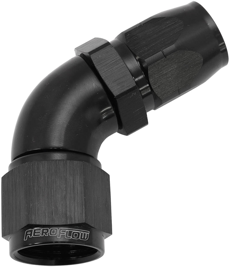 ALLOY 60 DEG HOSE END -8 HOSE TO -10 REDUCER HOSE END BLACK