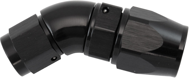 STEPPED 45 DEGREE END -8 HOSE TO -6AN EXPANDER HOSE END BLACTEFLON AF 572-08-06DBLK