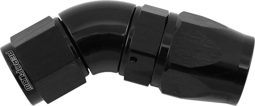 STEPPED 45 DEGREE END -10 HOSETO -8AN EXPANDER HOSE END BLACTEFLON AF 572-10-08DBLK