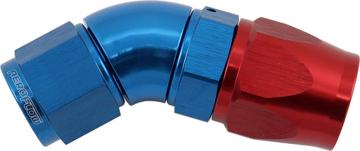 STEPPED 45 DEGREE END -10 HOSETO -8AN EXPANDER HOSE END BLUETEFLON AF 572-10-08D
