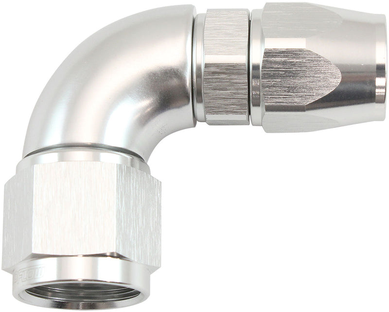 STEPPED 90 DEGREE END -8 HOSE TO -10AN REDUCER HOSE END SILVTEFLON AF 573-08-10DS