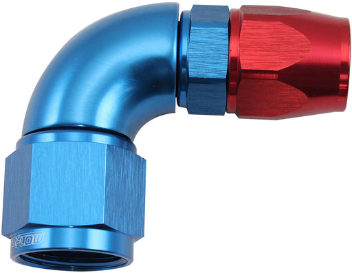 STEPPED 90 DEGREE END -8 HOSE TO -10AN REDUCER HOSE END BLUETEFLON AF 573-08-10D