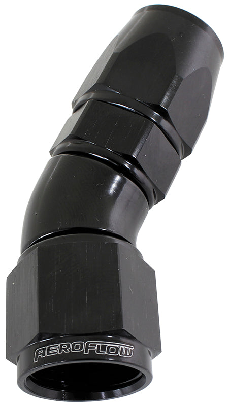 30 DEG -16AN FULL FLOW TEFLON HOSE END BLACK 1 PIECE FULLFLO