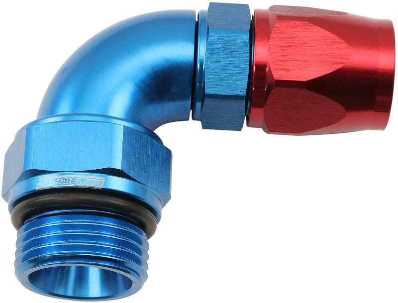 -10AN 90 DEG SWIVEL COUPLER   BLUE BILLET FULL FLOW 1 PIECE