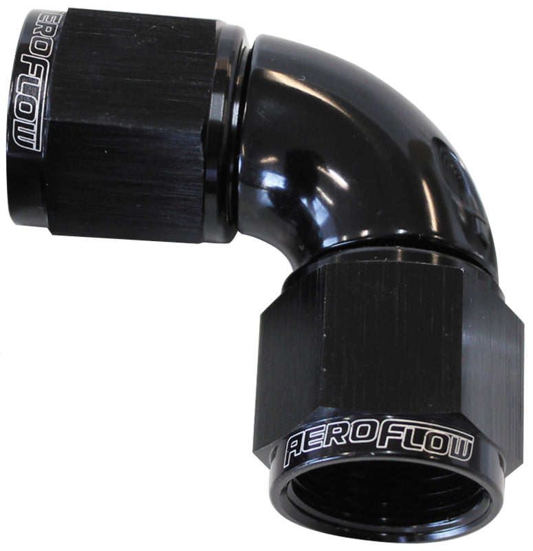 -10AN 90 DEG SWIVEL COUPLER   BLACK BILLET FULL FLOW 1 PIECE