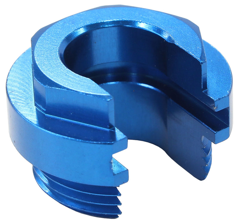 PUSH ON EFI FITTING RETAINING LOCKING COLLAR WITH SLOT BLUE