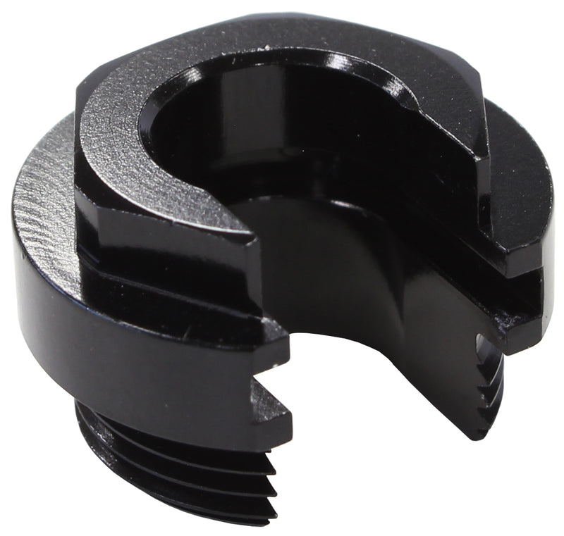 PUSH ON EFI FITTING RETAINING LOCKING COLLAR WITH SLOT BLACK