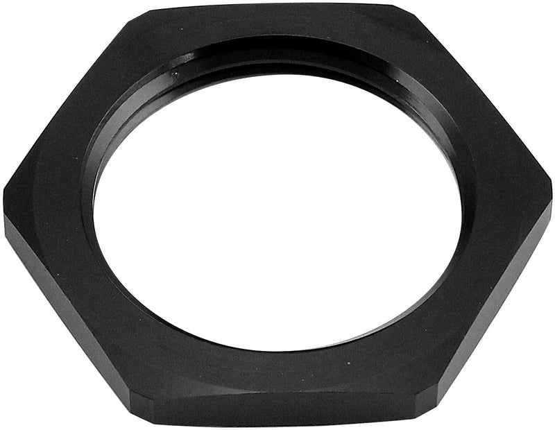 REPLACEMENT -12AN JAM NUT FULLFLOW BULKHEAD BLACK HALF NUT