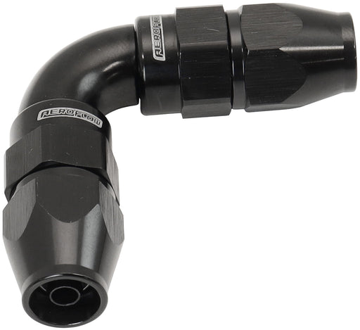 90 DEG -4AN TO -4AN TEFLON    FULL FLOW HOSE ENDS BLACK PTFE