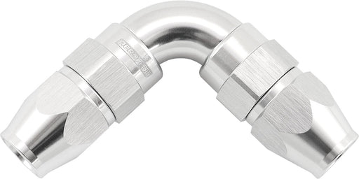 90 DEG -4AN TO -4AN TEFLON    FULL FLOW HOSE ENDS SILVE PTFE